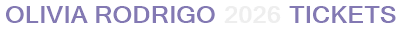 Olivia Rodrigo 2026 Tickets